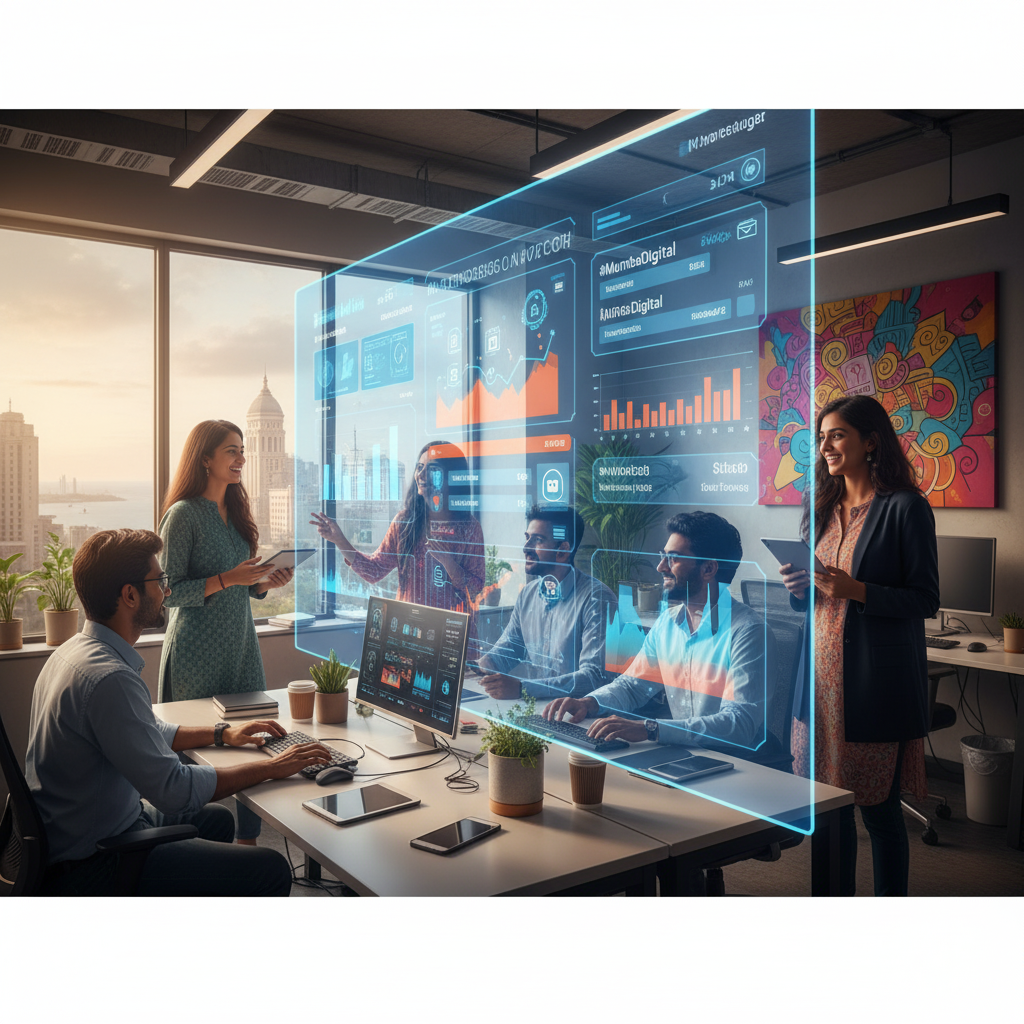 diverse team of modern digital marketers